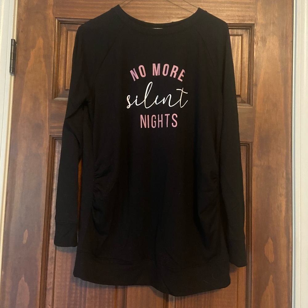 Holiday Maternity long sleeve shirt